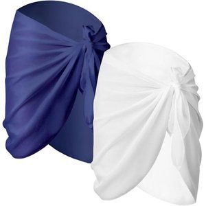 NEW - 2 Pieces Sarong Coverups for Women Swimsuit Skirt Beach Bikini Cover